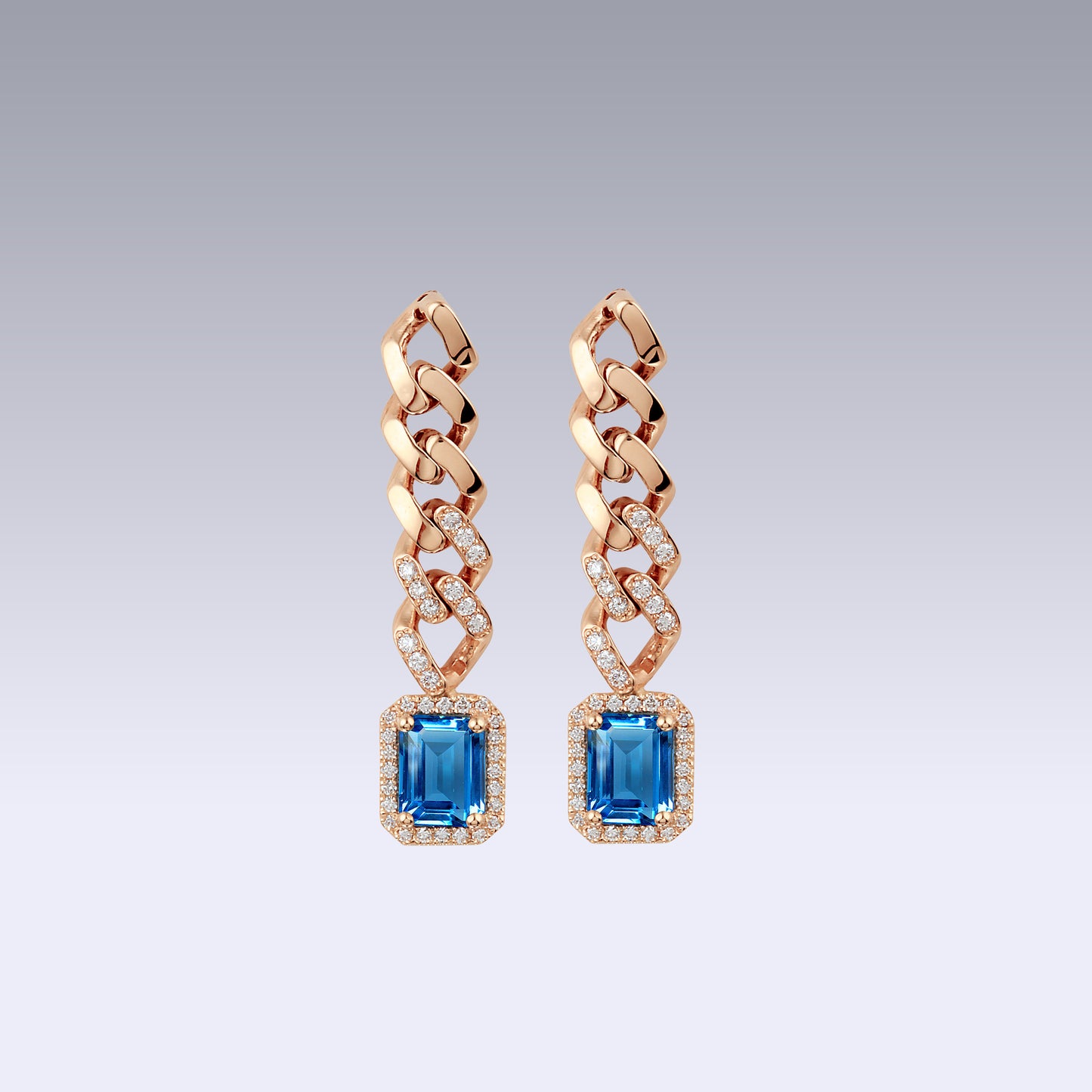 VINTAGE EARRINGS-swiss topaz