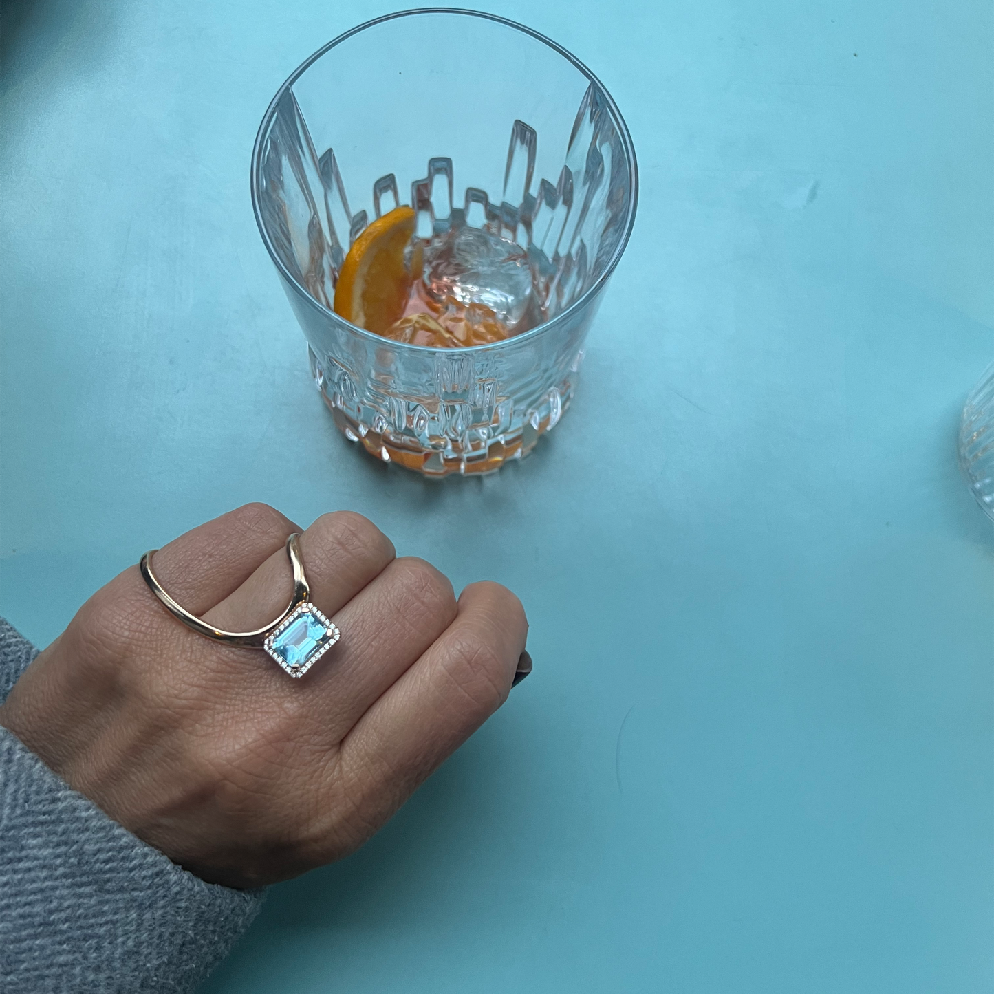 COSMIC RING-sky topaz