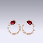 SERPENTE EARRINGS-garnet