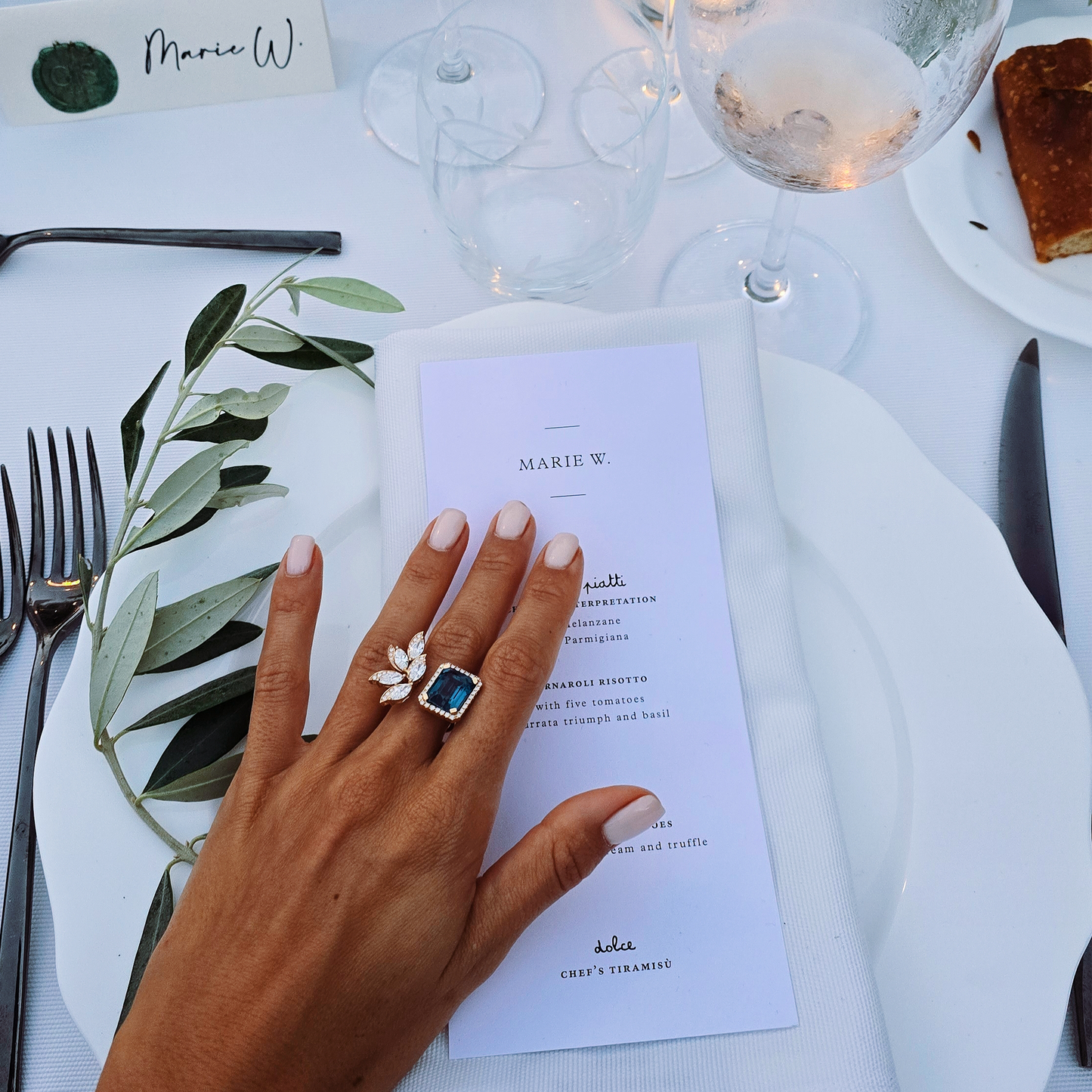 ICARUS RING-london blue topaz and diamonds