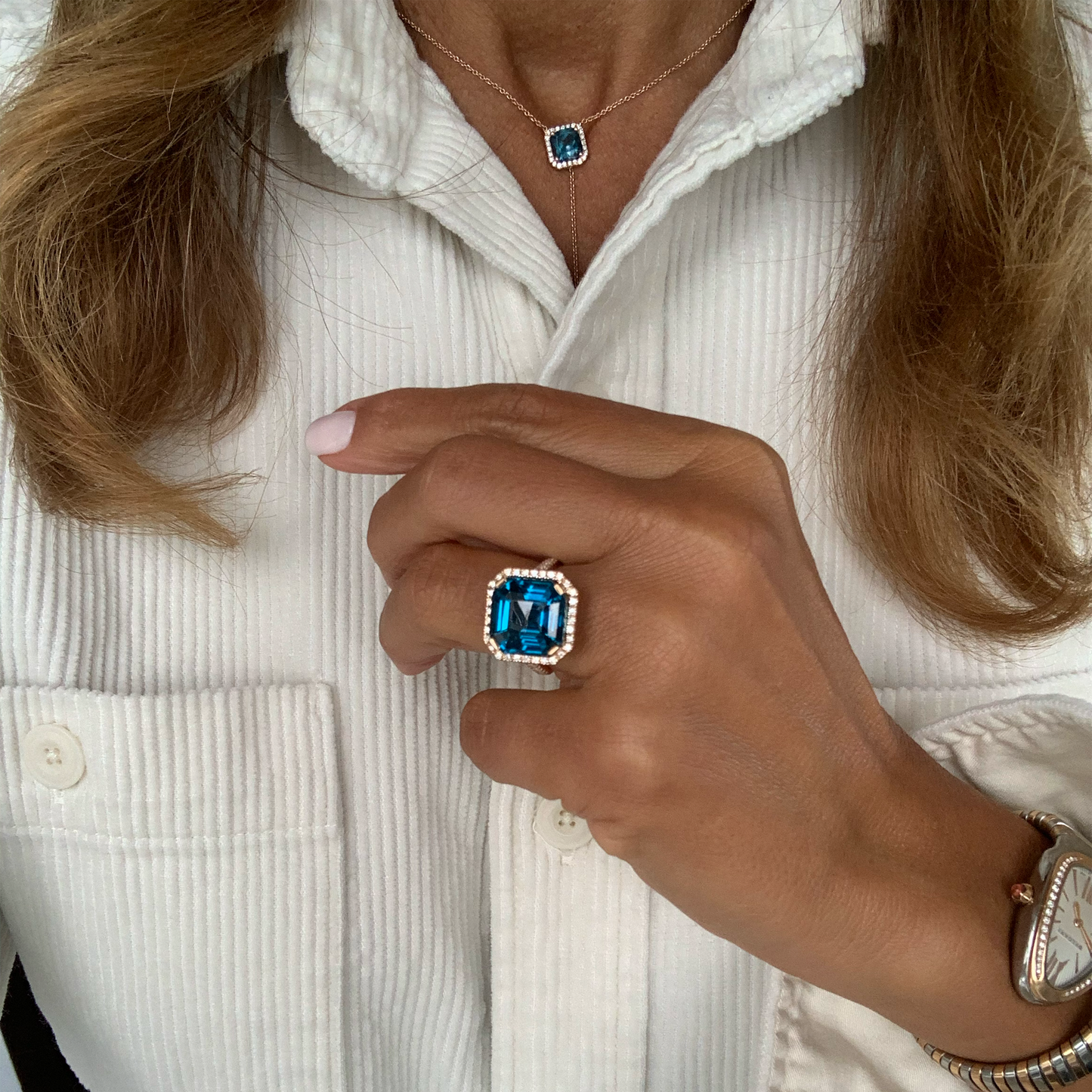 MYSTIC GLAM RING-london blue topaz