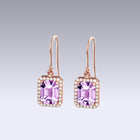KENNEDY S EARRINGS-pink amethyst