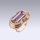 INFINITY RING-pink amethyst