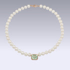 PEARL NECKLACE-prasiolite