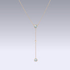 ISABELLE TRIANGLE NECKLACE-sky topaz