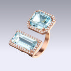 DOUBLE VELVET RING-sky topaz