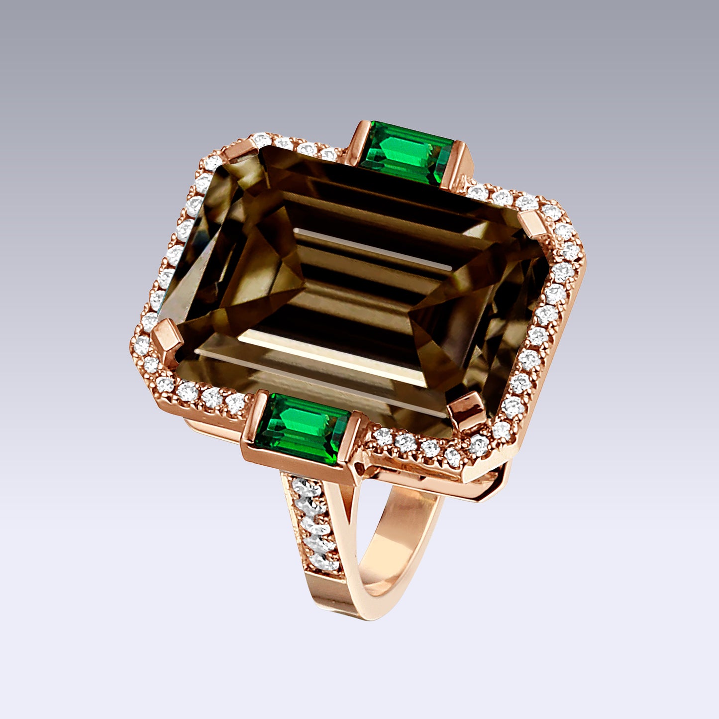 MANHATTAN XL RING-smoky quartz