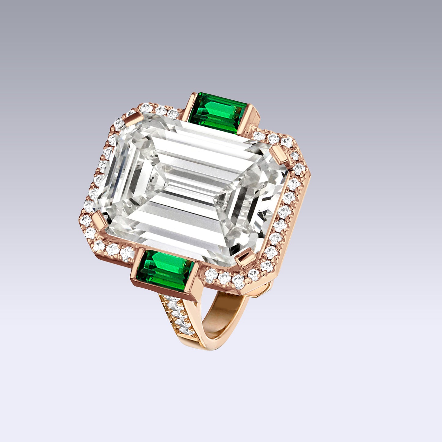 MANHATTAN LARGE RING-white edel topaz