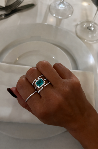 HIKARI RING-colombian emerald