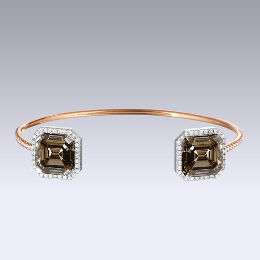 ASSCHER ECLIPSE BRACELET-smoky quartz