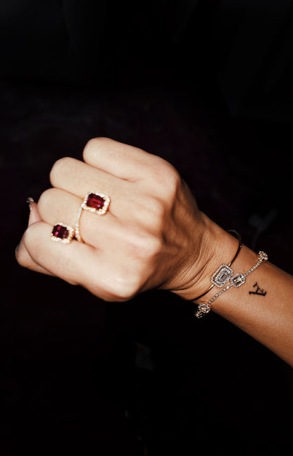 GENESIS RING-rhodolite