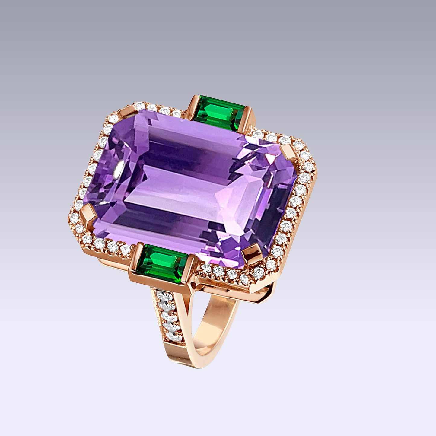MANHATTAN XL RING-amethyst
