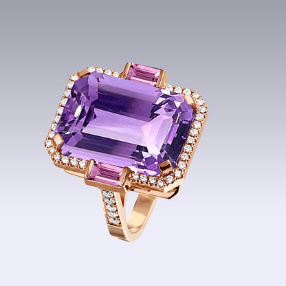 MANHATTAN XL RING-amethyst