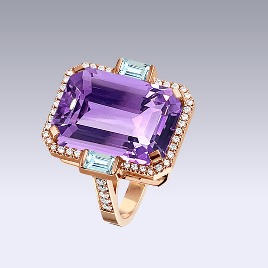 MANHATTAN XL RING-amethyst