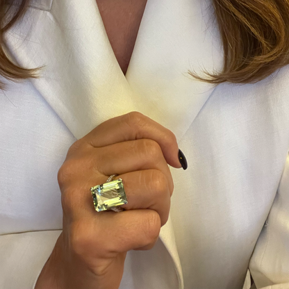 ASCOT GLAM RING-prasiolite