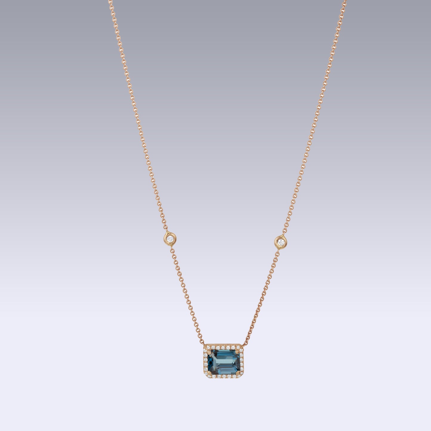 BLAIRE NECKLACE-london blue topaz