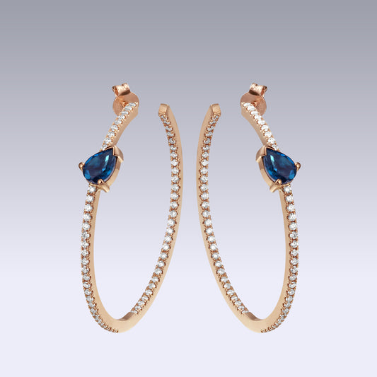 BORGIA EARRINGS-london blue topaz