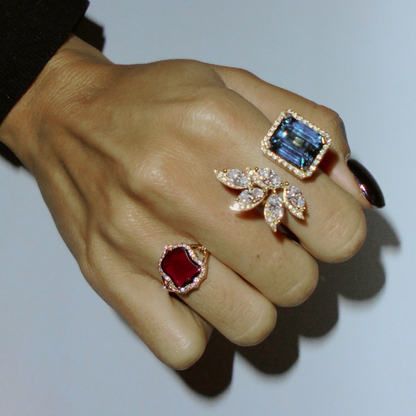 CHEVALIERE RING-garnet