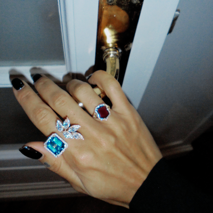 CHEVALIERE RING-garnet