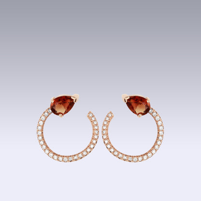 SERPENTE EARRINGS-Citrine madeira