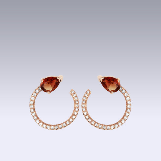 SERPENTE EARRINGS-Citrine madeira