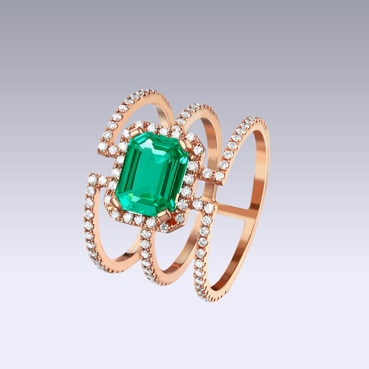 HIKARI RING-colombian emerald