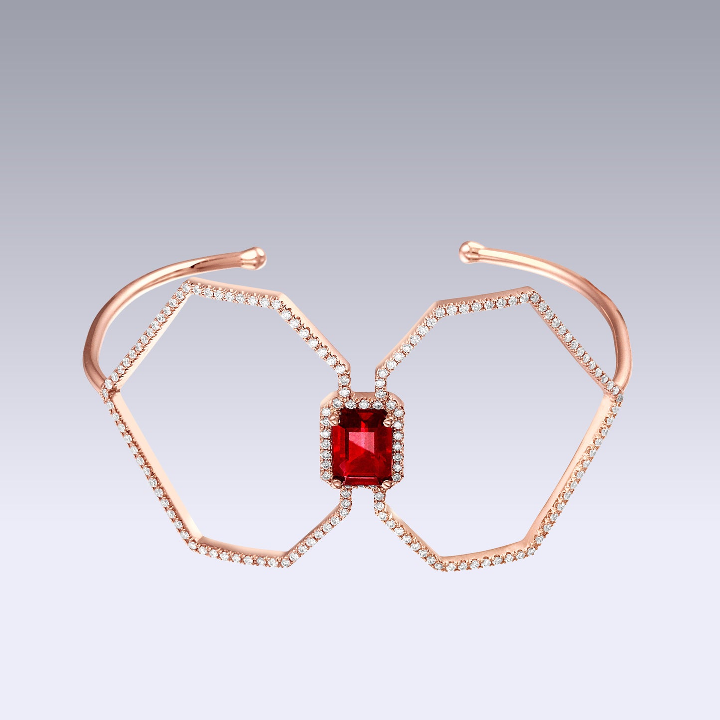 DECO BOW BRACELET-ruby