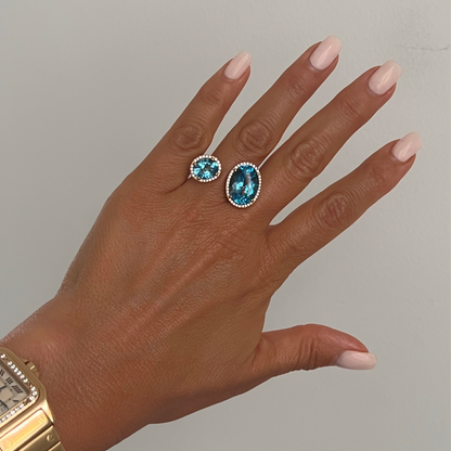 DOUBLE OVAL RING-swiss topaz
