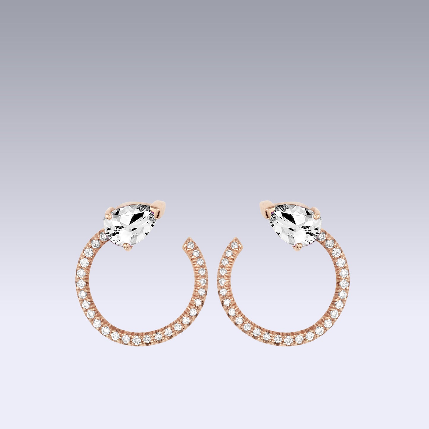 SERPENTE EARRINGS-white edel topaz