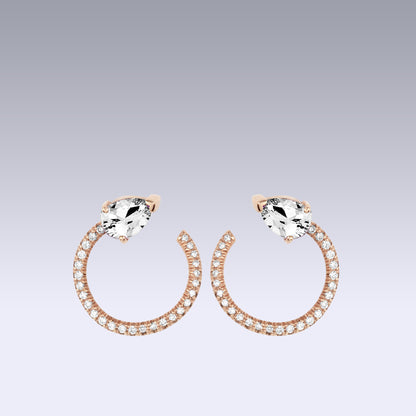 SERPENTE EARRINGS-white edel topaz