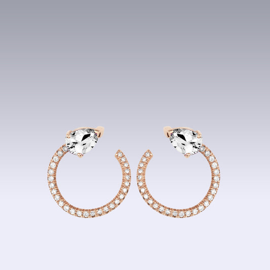 SERPENTE EARRINGS-white edel topaz