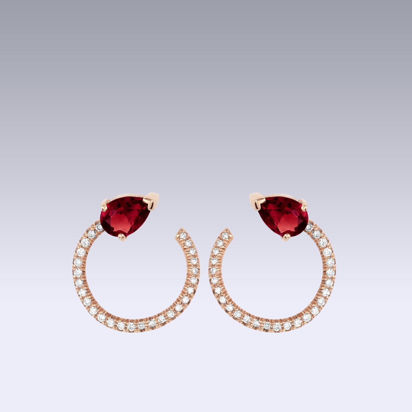 SERPENTE EARRINGS-garnet