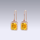 KENNEDY S EARRINGS-golden citrine