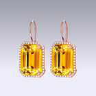 KENNEDY L EARRINGS-golden citrine