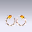 SERPENTE EARRINGS-goldon citrine