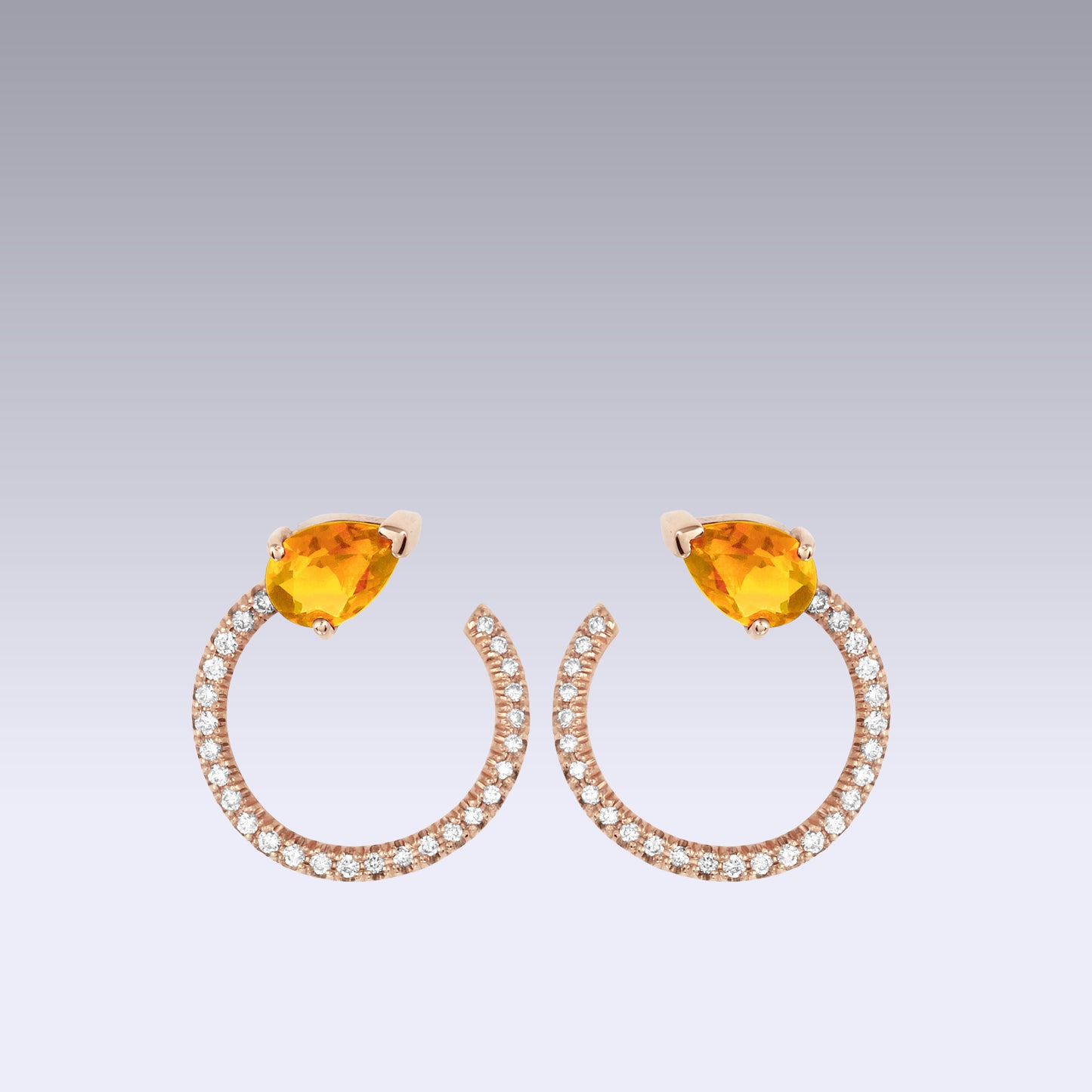 SERPENTE EARRINGS-goldon citrine