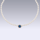 BABY PEARL CHOCKER-london blue topaz
