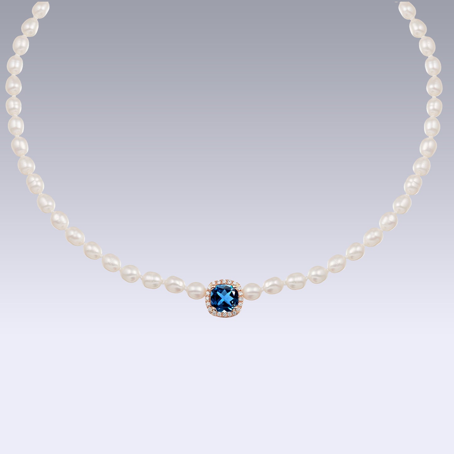 BABY PEARL CHOCKER-london blue topaz