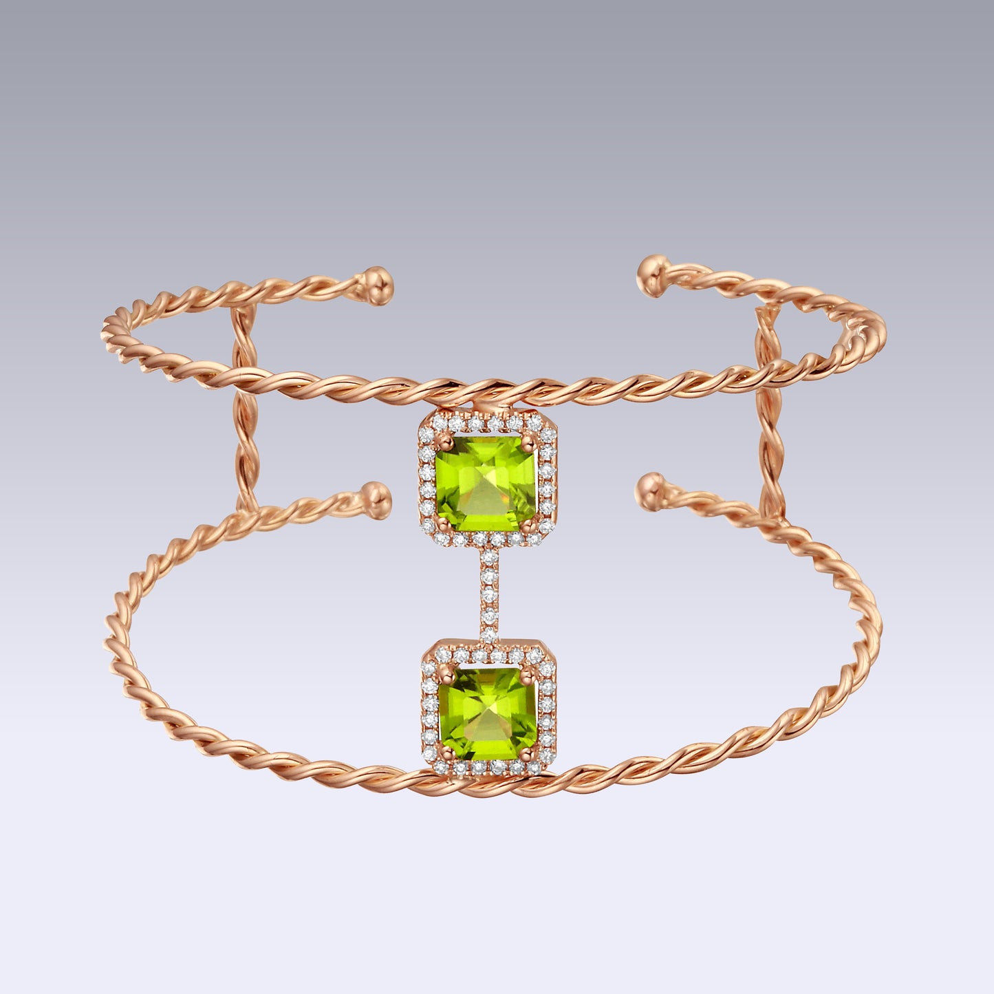 TWISTED BRACELET-peridot