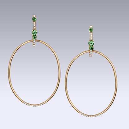 ARAGON EARRINGS-green tourmaline
