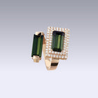 VINTAGE RING-green tourmaline