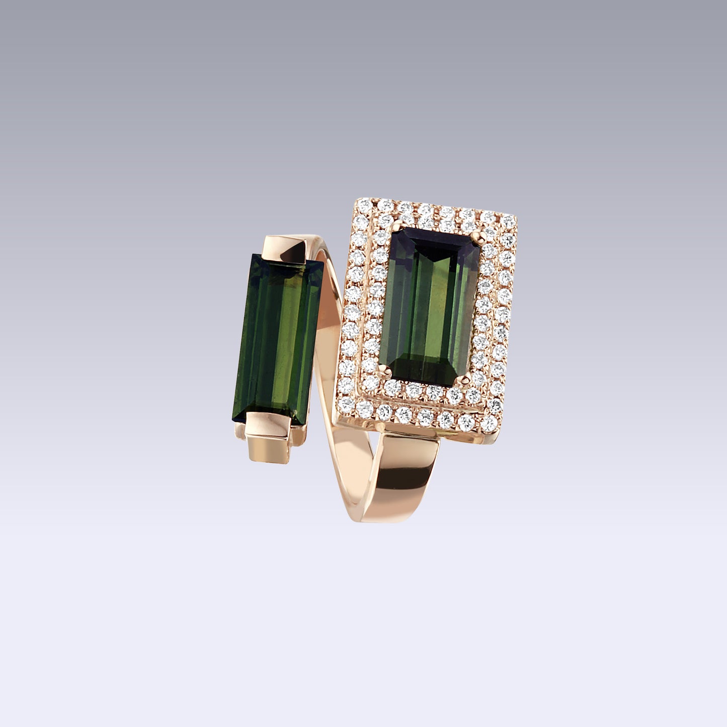 VINTAGE RING-green tourmaline