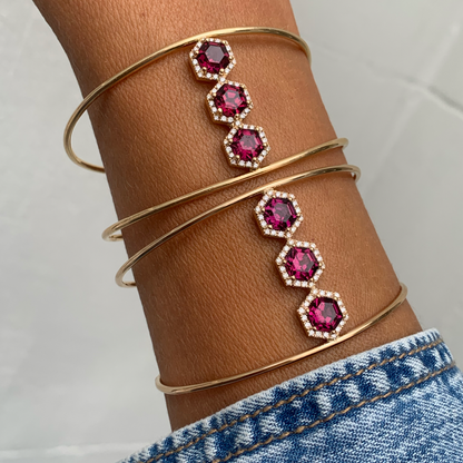 TRINITY HEXA BRACELET-goldon citrine