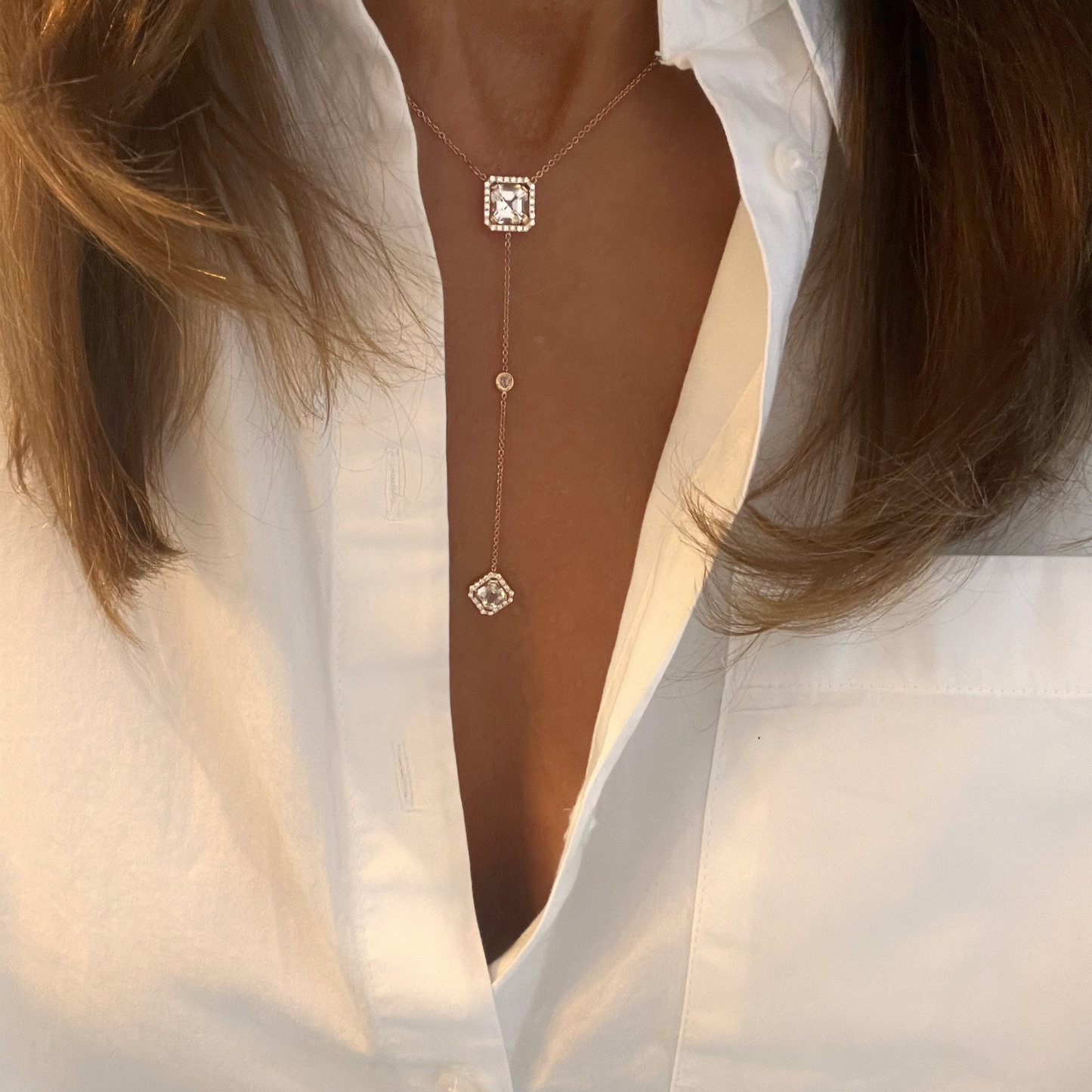 ISABELLE ASSCHER NECKLACE-white edel topaz
