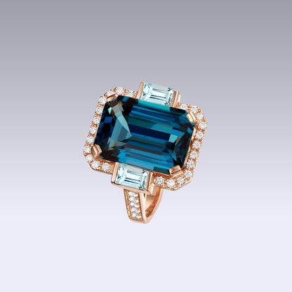 MANHATTAN RING-london blue topaz