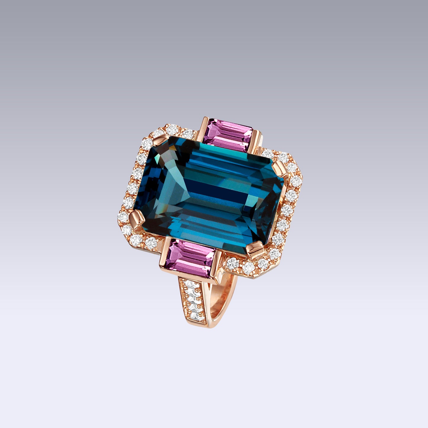 MANHATTAN RING-london blue topaz