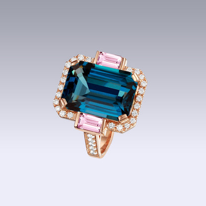 MANHATTAN RING-london blue topaz