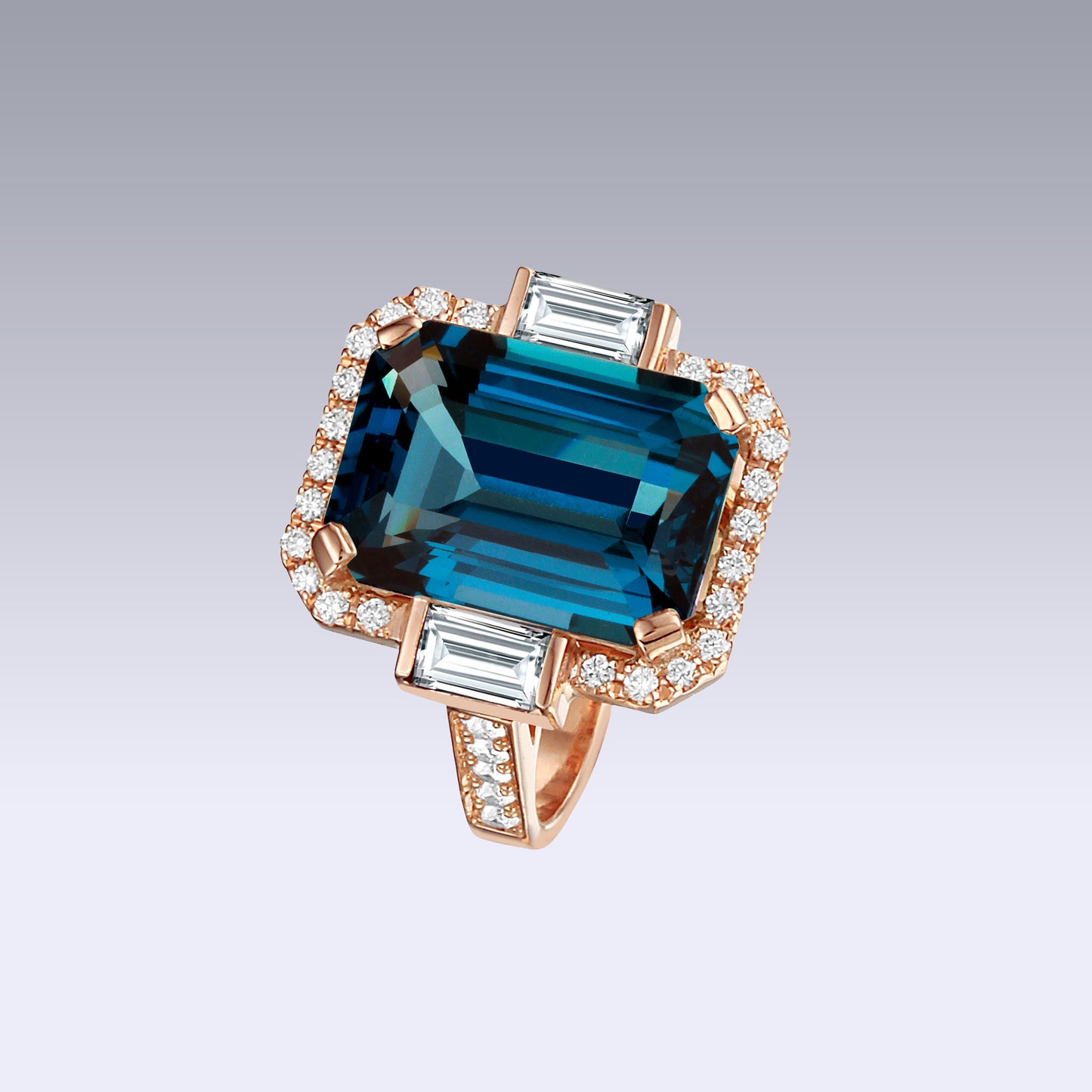 MANHATTAN RING-london blue topaz