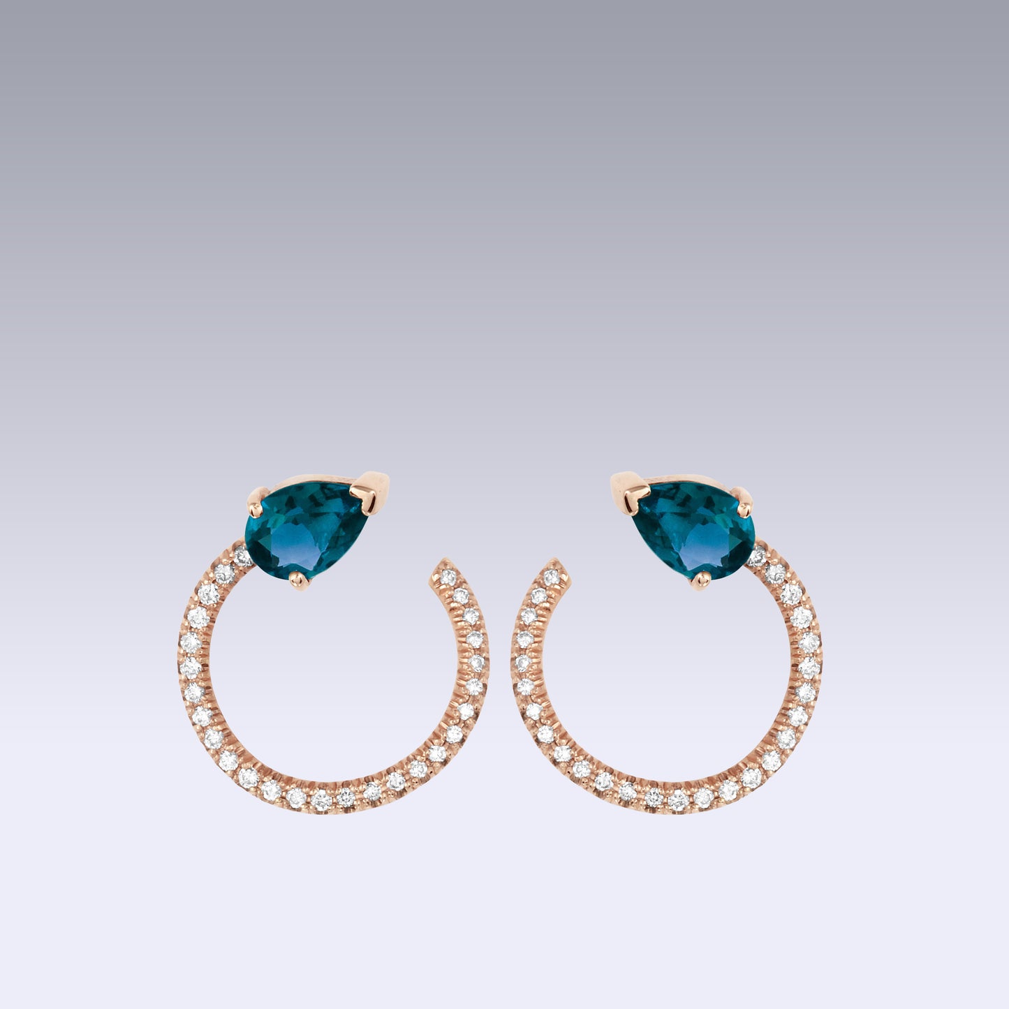 SERPENTE EARRINGS-london blue topaz