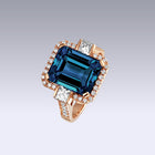 HERITAGE RING-london blue and diamonds
